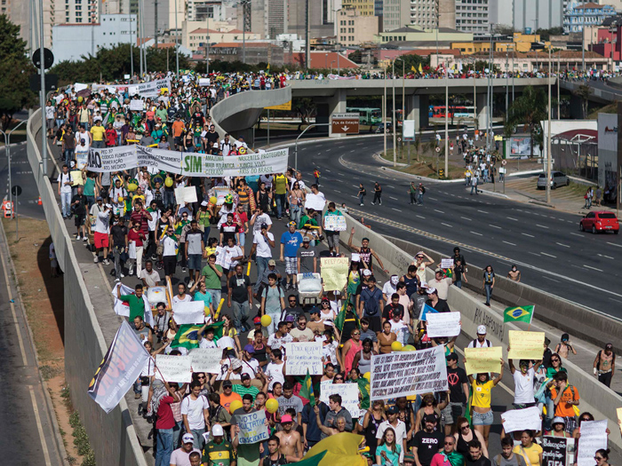 Demonstrators marched in Brazil against a variety of issues that coalesced into protests against rampant political corruption. The country has since made it possible for companies, not just individuals, to be found guilty of bribing public officials.