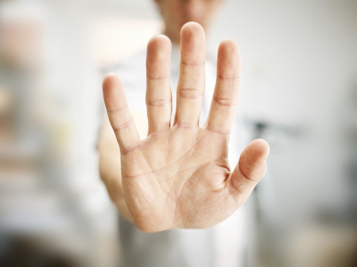 stop gesture